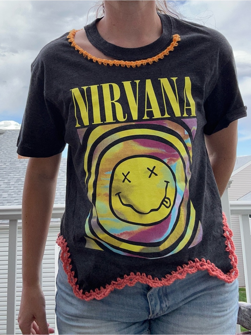 Nirvana upcycled shirt